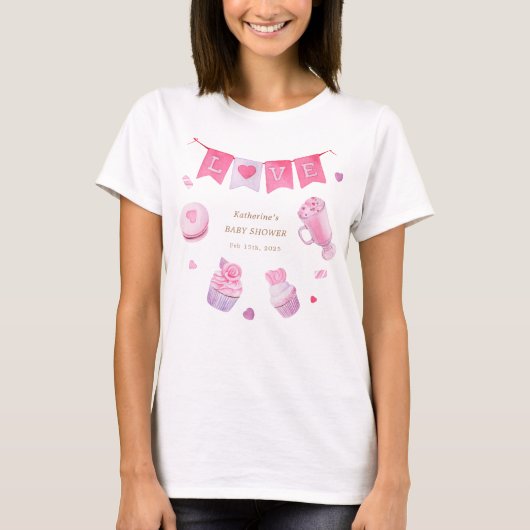 Eine kleine Sweetheart Baby-Dusche T-Shirt (Vorderseite)