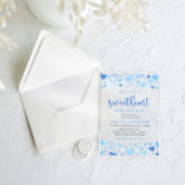 Eine kleine Sweetheart Blue Valentine Baby Dusche Acryleinladungen