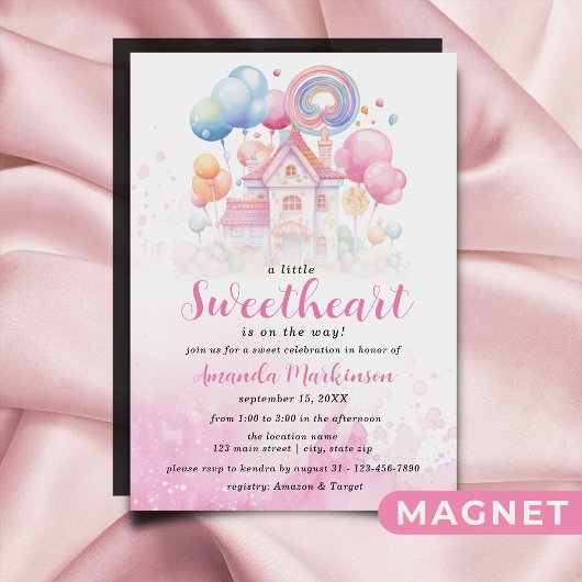 Eine kleine Sweetheart Candy Baby Dusche Einladung
