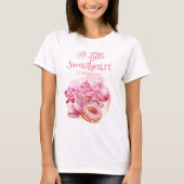 Eine kleine Sweetheart Candy Frame Girl Baby Dusch T-Shirt (Vorderseite)