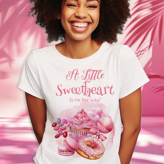 Eine kleine Sweetheart Candy Frame Girl Baby Dusch T-Shirt