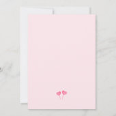 Eine kleine Sweetheart Girl Shower Einladung (Rückseite)