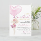 Eine kleine Sweetheart Girls Babydusche Einladung (Stehend Vorderseite)
