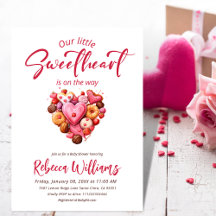 Eine kleine Sweetheart Red Sweet Heart Baby Dusche