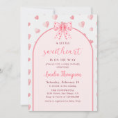 Eine kleine Sweetheart Valentine Baby Dusche Einladung (Vorderseite)