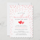 Eine kleine Sweetheart Valentine Baby Dusche lädt  Einladung (Vorderseite)