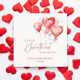 Eine kleine Sweetheart Valentine Baby Dusche Serviette