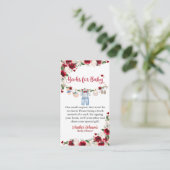 Eine kleine Sweetheart Valentine Boy Baby Dusche Begleitkarte (Stehend Vorderseite)