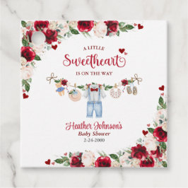 Eine kleine Sweetheart Valentine Boy Baby Dusche Geschenkanhänger