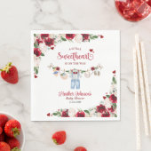 Eine kleine Sweetheart Valentine Boy Baby Dusche Serviette (Beispiel)