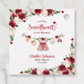 Eine kleine Sweetheart Valentine Girl Baby Dusche Geschenkanhänger (Rückseite)