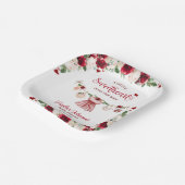 Eine kleine Sweetheart Valentine Girl Baby Dusche Pappteller (Gewinkelt)