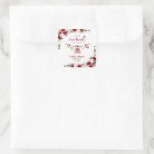 Eine kleine Sweetheart Valentine Girl Baby Dusche Quadratischer Aufkleber (Tasche)