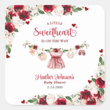 Eine kleine Sweetheart Valentine Girl Baby Dusche