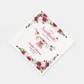 Eine kleine Sweetheart Valentine Girl Baby Dusche Serviette (Ecke)