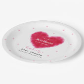 Eine kleine Sweetheart Valentines Babydusche Pappteller (Schrägansicht)