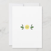 Eine kleine Sweetie Lemon Babydusche Einladung (Rückseite)