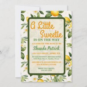 Eine kleine Sweetie Lemon Theme Baby Dusche Einladung