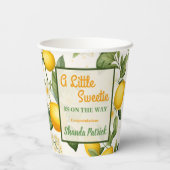 Eine kleine Sweetie Lemon Theme Baby Dusche Pappbecher (Rückseite)