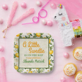 Eine kleine Sweetie Lemon Theme Baby Dusche Pappteller (Party)