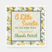 Eine kleine Sweetie Lemon Theme Baby Dusche Serviette (Vorderseite)