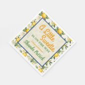 Eine kleine Sweetie Lemon Theme Baby Dusche Serviette (Ecke)