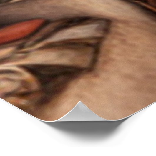 Eine kleine Touristenstadt mit kleinen Gassen Blum Poster (Ecke)