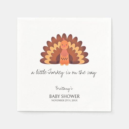 Eine kleine türkische Erntedank-Kinderdusche Serviette (Vorderseite)