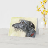 Eine kleine Übereinstimmung - Lurcher-Hundekunst Karte (Gelbe Blume)