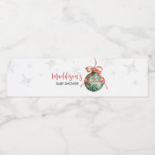 Eine kleine Weihnachtsdusche Wasserflaschenetikett (Einzelnes Label)