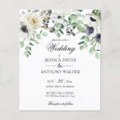 Eine kleine, weiße Blumenfeier lädt Sie ein (Vorderseite)