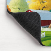 Eine kleine, weiße Hütte mit Strohdach Mousepad (Ecke)