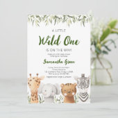 Eine kleine Wild One Baby Dusche Einladung (Stehend Vorderseite)