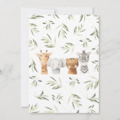 Eine kleine Wild One Baby Dusche Einladung (Rückseite)