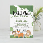 Eine kleine Wild One Baby Dusche Einladung (Stehend Vorderseite)