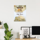 Eine kleine Wild One Bears Woodland Babydusche Poster (Heimbüro)