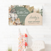 Eine kleine Wild One Safari Animals Kinderdusche Banner (Insitu)