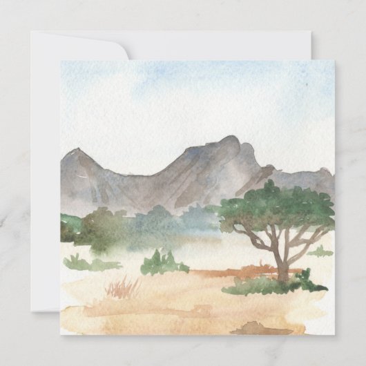 Eine kleine Wild One Safari Animals Kinderdusche Dankeskarte (Rückseite)