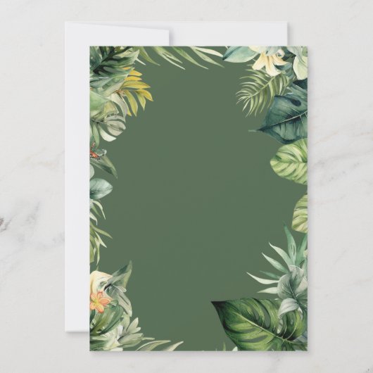 Eine kleine Wild One Safari Animals Kinderdusche Einladung (Rückseite)