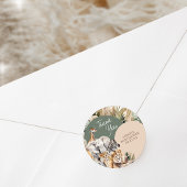 Eine kleine Wild One Safari Animals Kinderdusche Runder Aufkleber