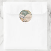 Eine kleine Wild One Safari Animals Kinderdusche Runder Aufkleber (Tasche)