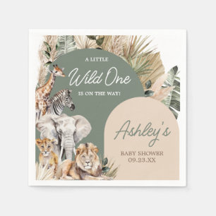 Eine kleine Wild One Safari Animals Kinderdusche Serviette