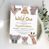 Eine kleine Wild One Safari Baby Animals Baby Dusc Einladung