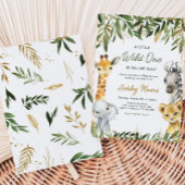 Eine kleine Wild One Safari Babydusche Einladung