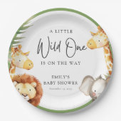 Eine kleine Wild One Safari Babydusche Pappteller (Vorderseite)