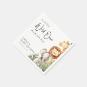 Eine kleine Wild One Safari Babydusche Serviette (Ecke)