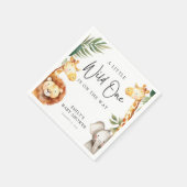 Eine kleine Wild One Safari Babydusche Serviette (Ecke)