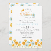 Eine kleine Wildblume Aquarelldusche Einladung (Vorne/Hinten)