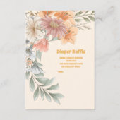 Eine kleine Wildblume Baby Duschdiapper Raffle Begleitkarte (Vorderseite)