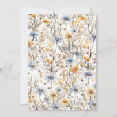 Eine kleine Wildblume Baby Dusche Einladung (Rückseite)